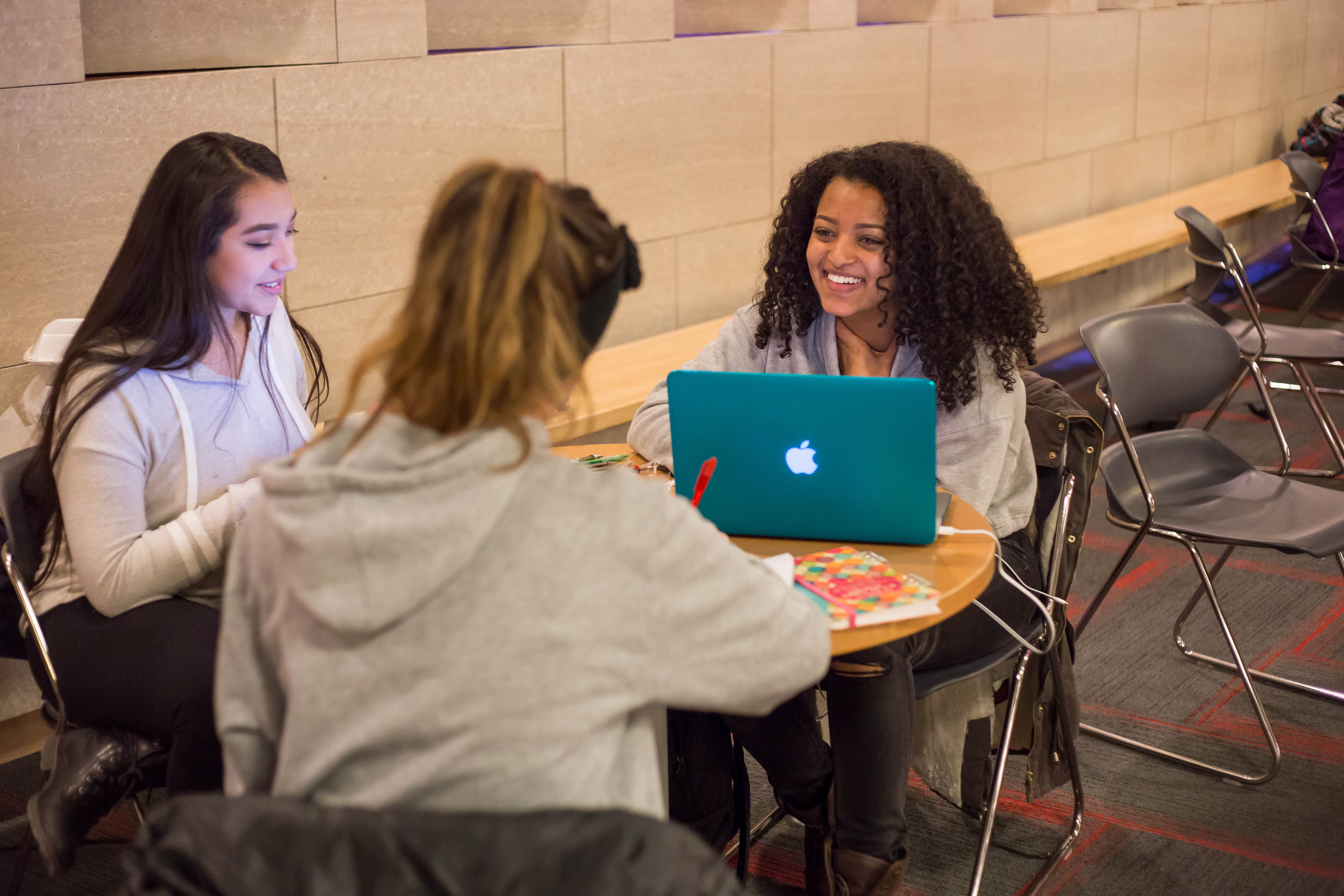 students studying